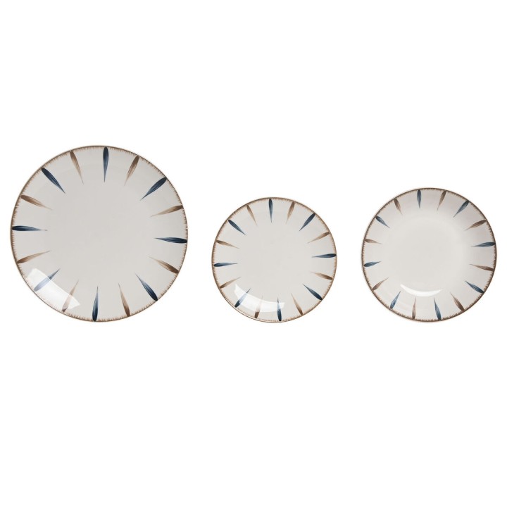 Assiettes Home ESPRIT Bleu Blanc Porcelaine 18 Pièces