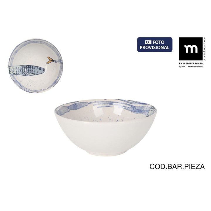 Bol La Mediterránea Peixe 2.0 Multicouleur Céramique (24 Unités)