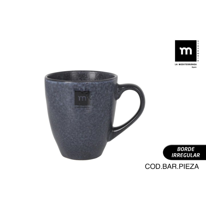 Tasse mug La Mediterránea Nebula Gris 410 ml Céramique (18 Unités)