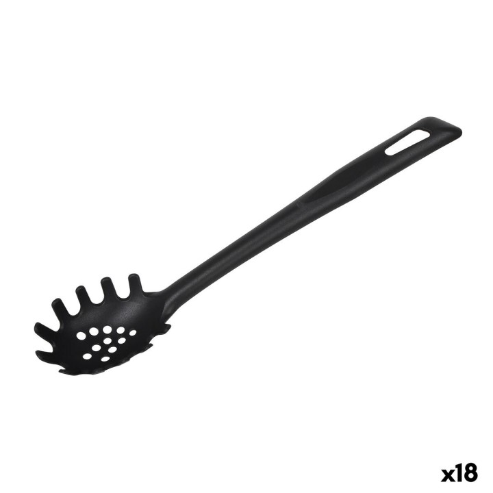 Cuillère de service pour les pâtes Quttin PRO Noir Nylon 33 x 6,5 x 4,5 cm (18 Unités)