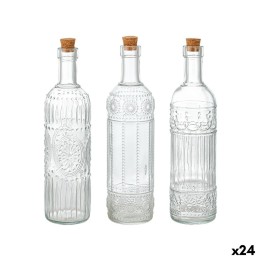 Lot de 24 · Bouteille en Verre La Mediterránea Transparent Liège verre 500 ml