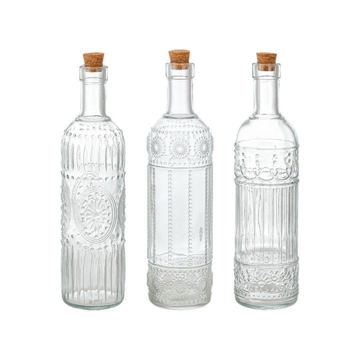 Bouteille en Verre La Mediterránea Transparent Liège verre 500 ml (24 Unités)