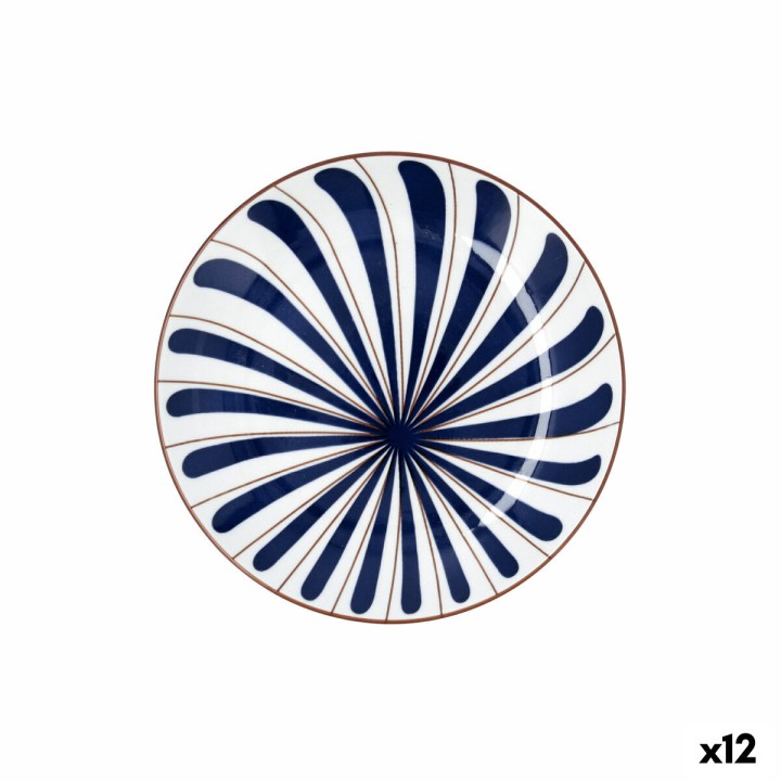 Assiette à dessert Bidasoa Oceanika Bleu Céramique Ø 19 cm (12 Unités)