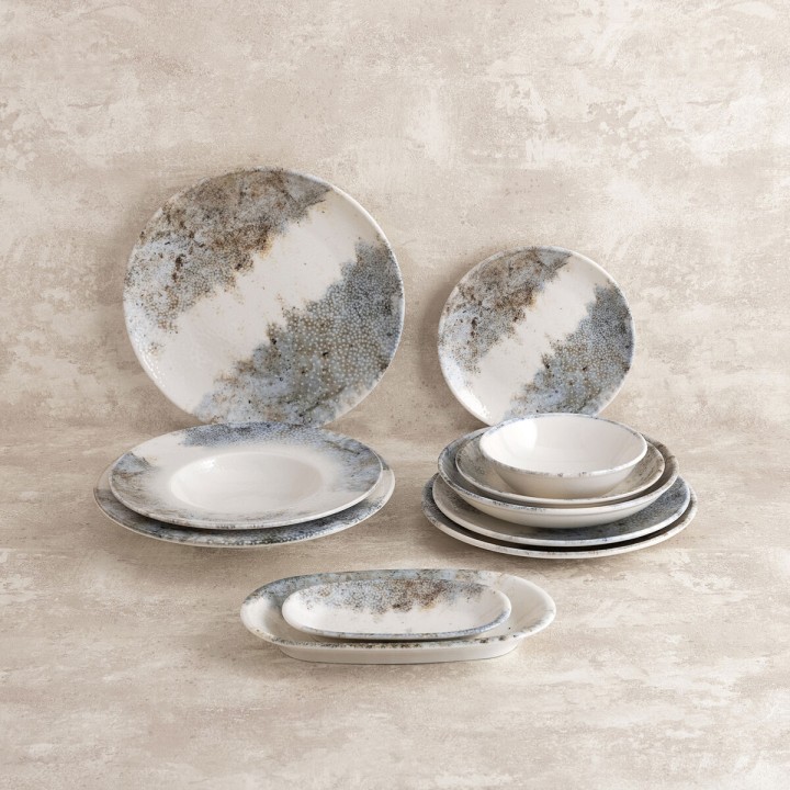 Assiette creuse Bidasoa Polaris Hydrozero Beige Céramique Ø 23 cm (6 Unités)