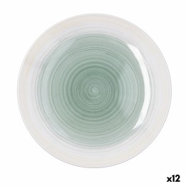 Assiette plate Quid Velvet Vert Céramique Ø 27 cm (12 Unités)