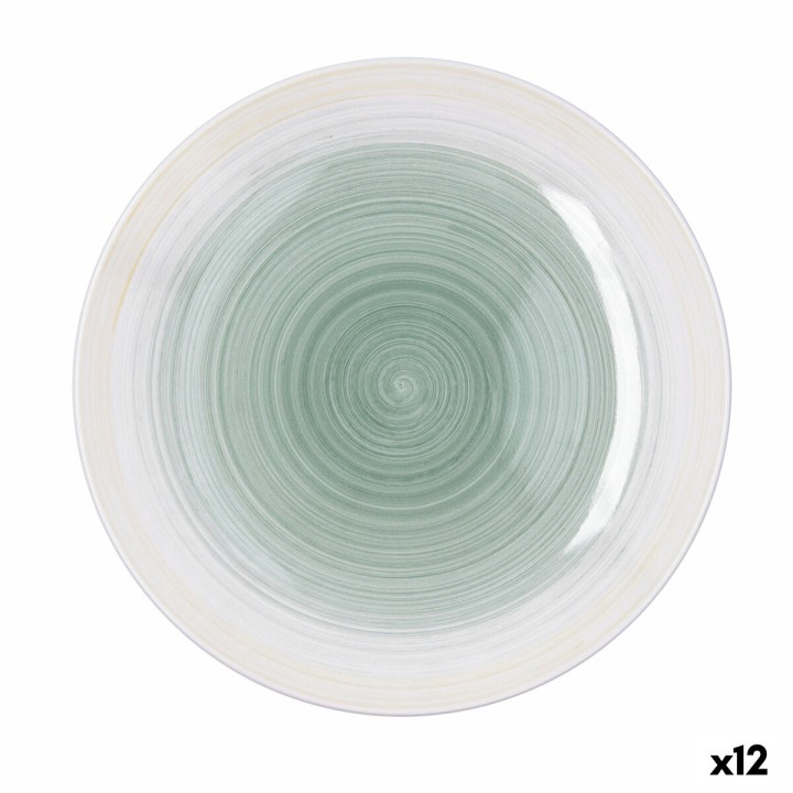 Assiette plate Quid Velvet Vert Céramique Ø 27 cm (12 Unités)