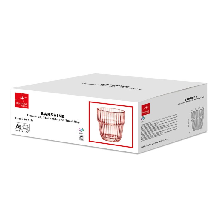 Verre d'eau Bormioli Rocco Barshine Orange verre 300 ml (6 Unités)