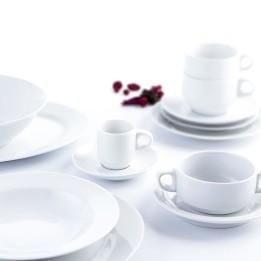 Ensemble de tasses à café Quid Basic Blanc Céramique 80 ml (12 Unités)