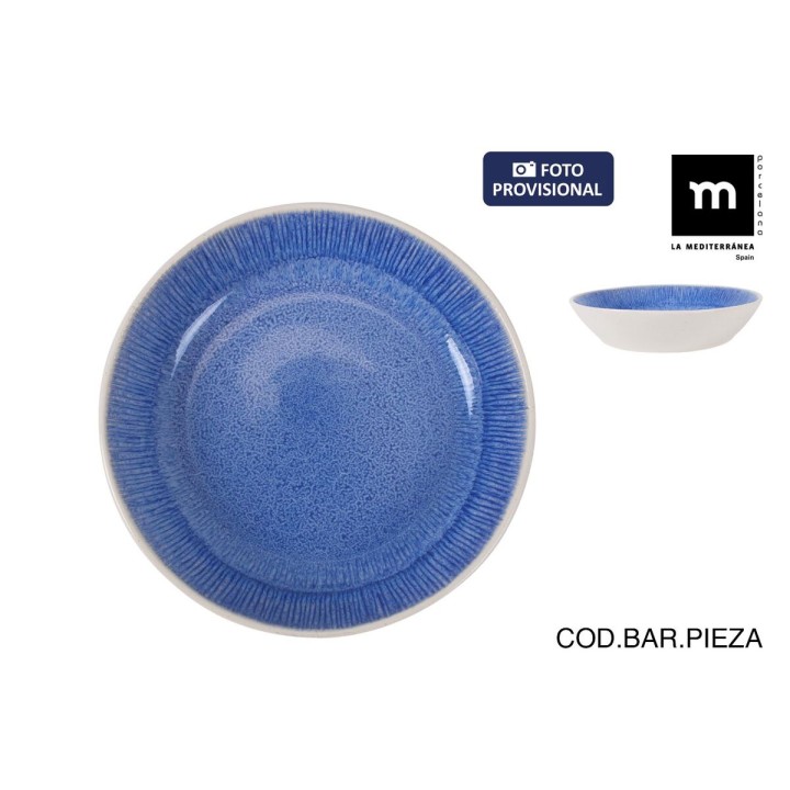 Assiette creuse La Mediterránea Calobra Bleu (18 Unités)