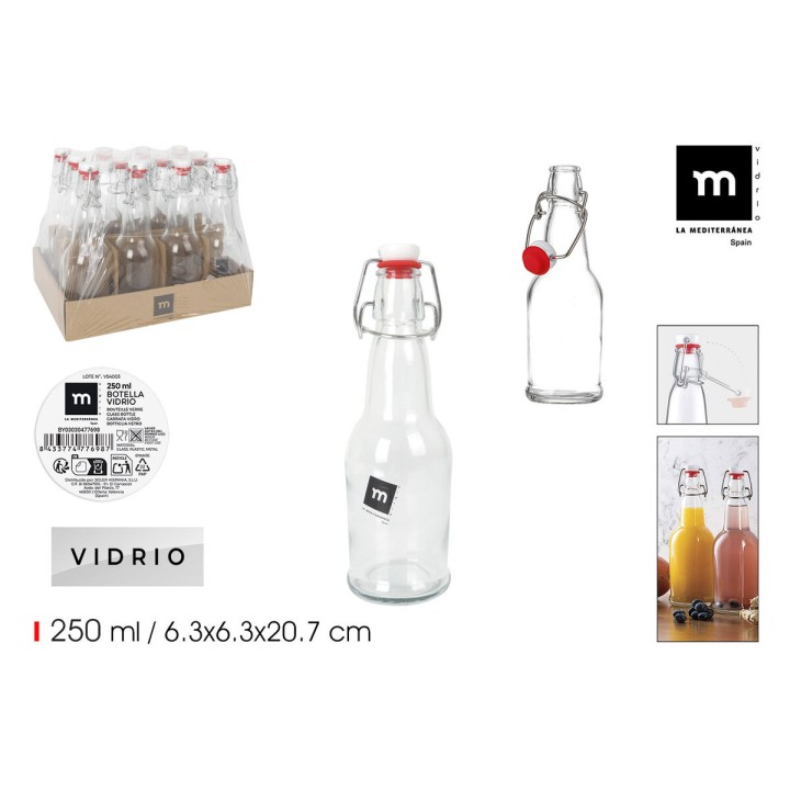 Lot de 24 · Bouteille en Verre La Mediterránea 250 ml 0,25 L