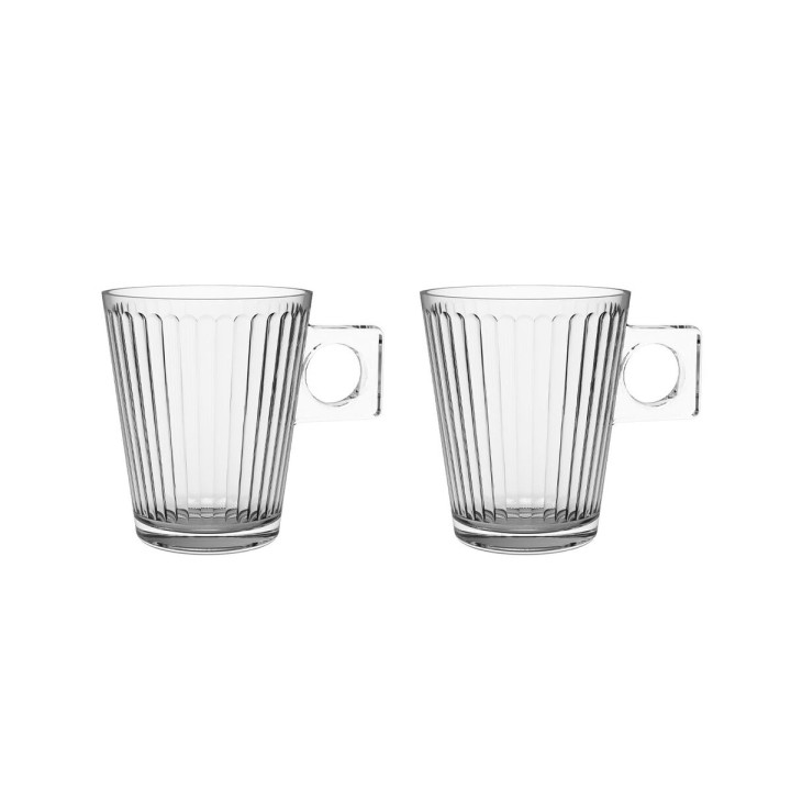 Ensemble de tasses à café La Mediterránea Lima lineal Transparent verre 210 ml 2 Pièces (36 Unités)