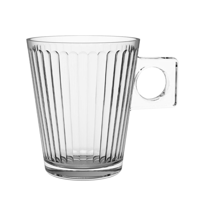 Ensemble de tasses à café La Mediterránea Lima lineal Transparent verre 210 ml 2 Pièces (36 Unités)