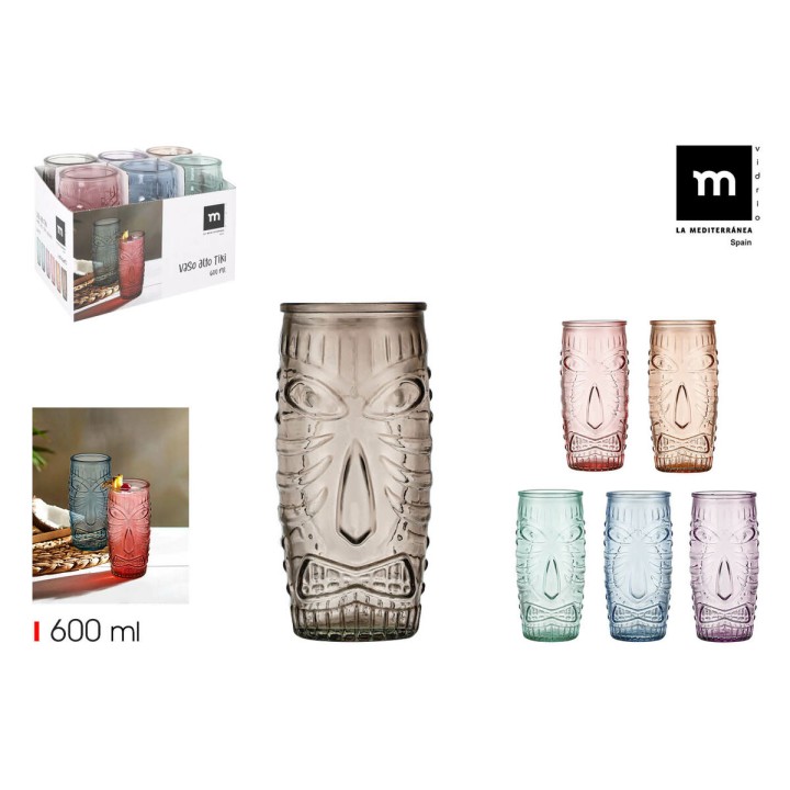 Lot de 24 · Verre d'eau La Mediterránea TIKI 0,6 L