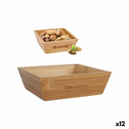 Bol pour Apéritifs Quttin Bambou 16 x 16 x 5 cm (12 Unités)
