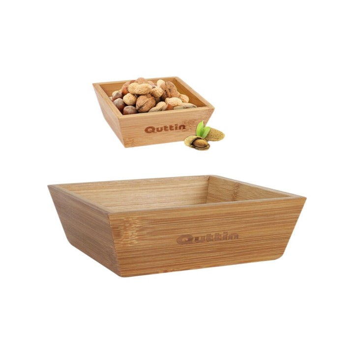 Bol pour Apéritifs Quttin Bambou 16 x 16 x 5 cm (12 Unités)