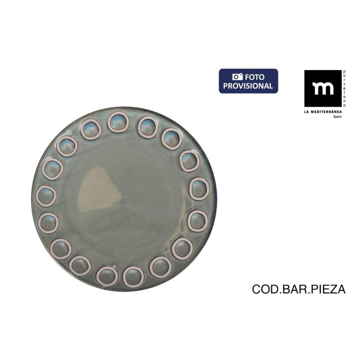 Assiette plate La Mediterránea Almudena Gris (12 Unités)
