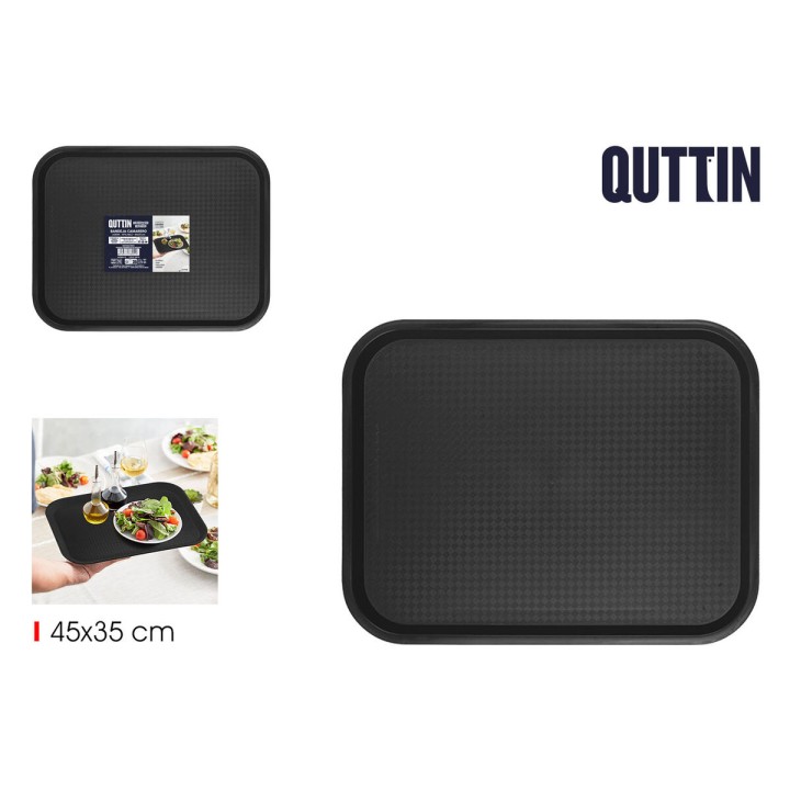 Plateau Quttin Noir 45 x 35 cm (24 Unités)