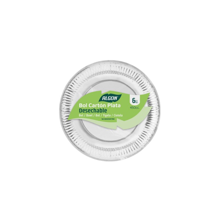 Service de vaisselle Algon Argenté 450 ml 6 Pièces (18 Unités)