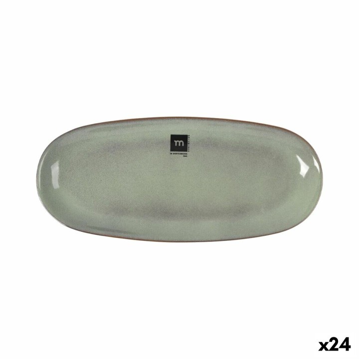 Plat à Gratin La Mediterránea Macarella green Oblongue 29 x 13,5 x 2,4 cm (24 Unités)
