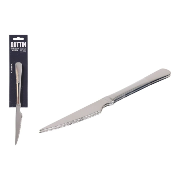 Ensemble de couteaux à viande Quttin Classic Argenté Acier inoxydable 21,5 x 1,9 cm 2 Pièces (12 Unités)